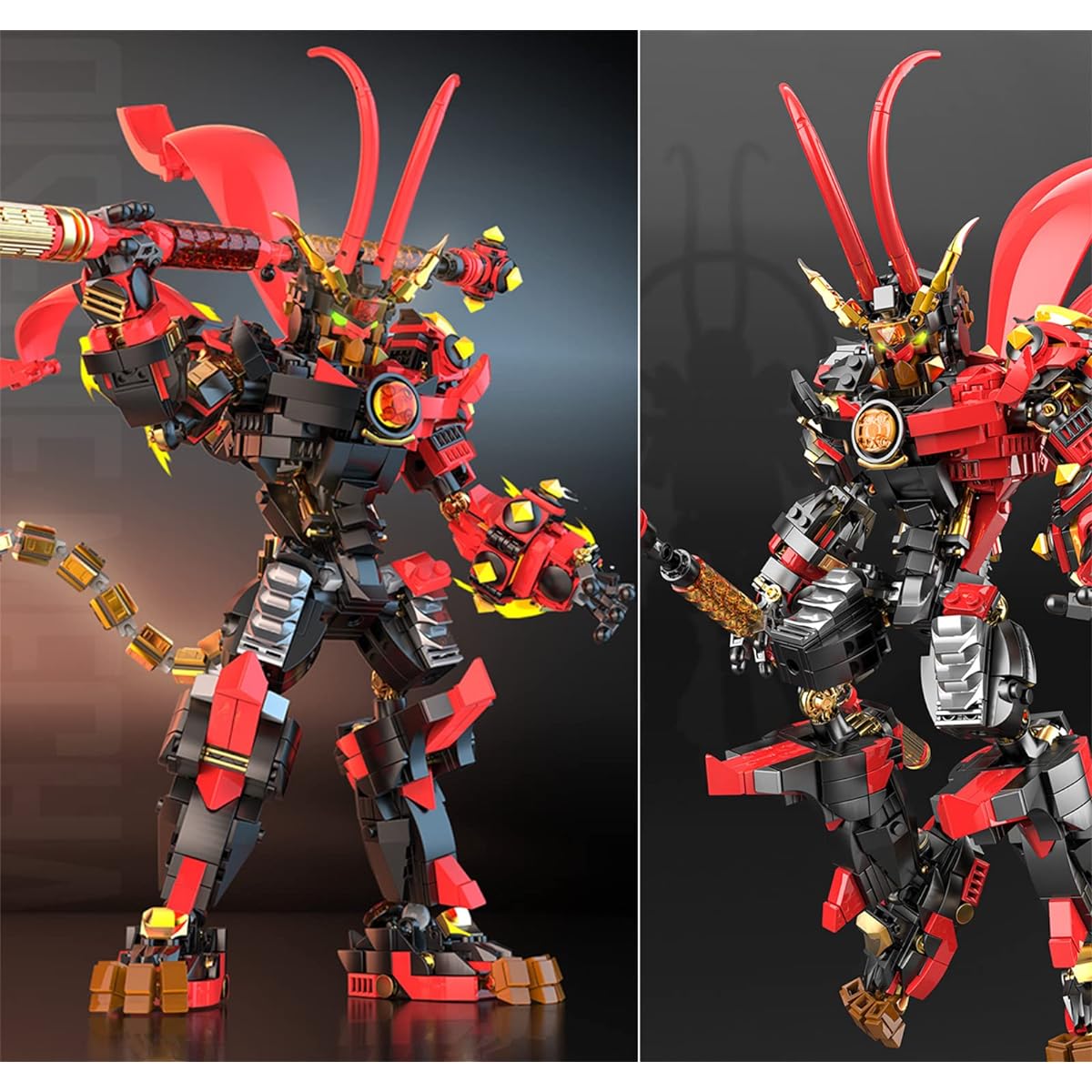 WANZPITS King of Monkey Building Blocks Kit Chinoiserie Warrior Robot Action Figure Battle Mecha Model Brick Set for Ages 15+ Great Gift (1312 Pieces)