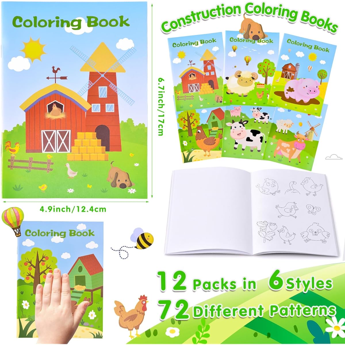 Farm Animals Coloring Book for Kids - Bulk Purchase