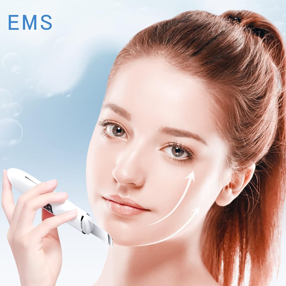 Smartmago Water Peeling, LCD Screen Display, 3 Modes, USB Rechargeable, Lightweight, Unisex, Home Use, Japanese Instruction Manual Included, Pen, Metal (White)