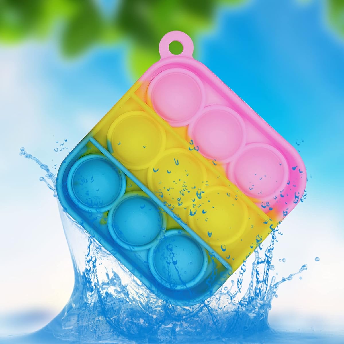 120 pcs Mini Pop Bubble Fidget Toys for Party Gifts, Small Silicone Pop Keychains Bulk Classroom Favors, Goodie Bag Fillers, Christmas, Valentines Gifts for Kids and Students