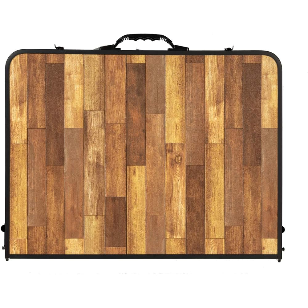 BUNDOK Aluminum Folding Table Wood Grain <SS/S/M> Foldable 2 Height Adjustable
