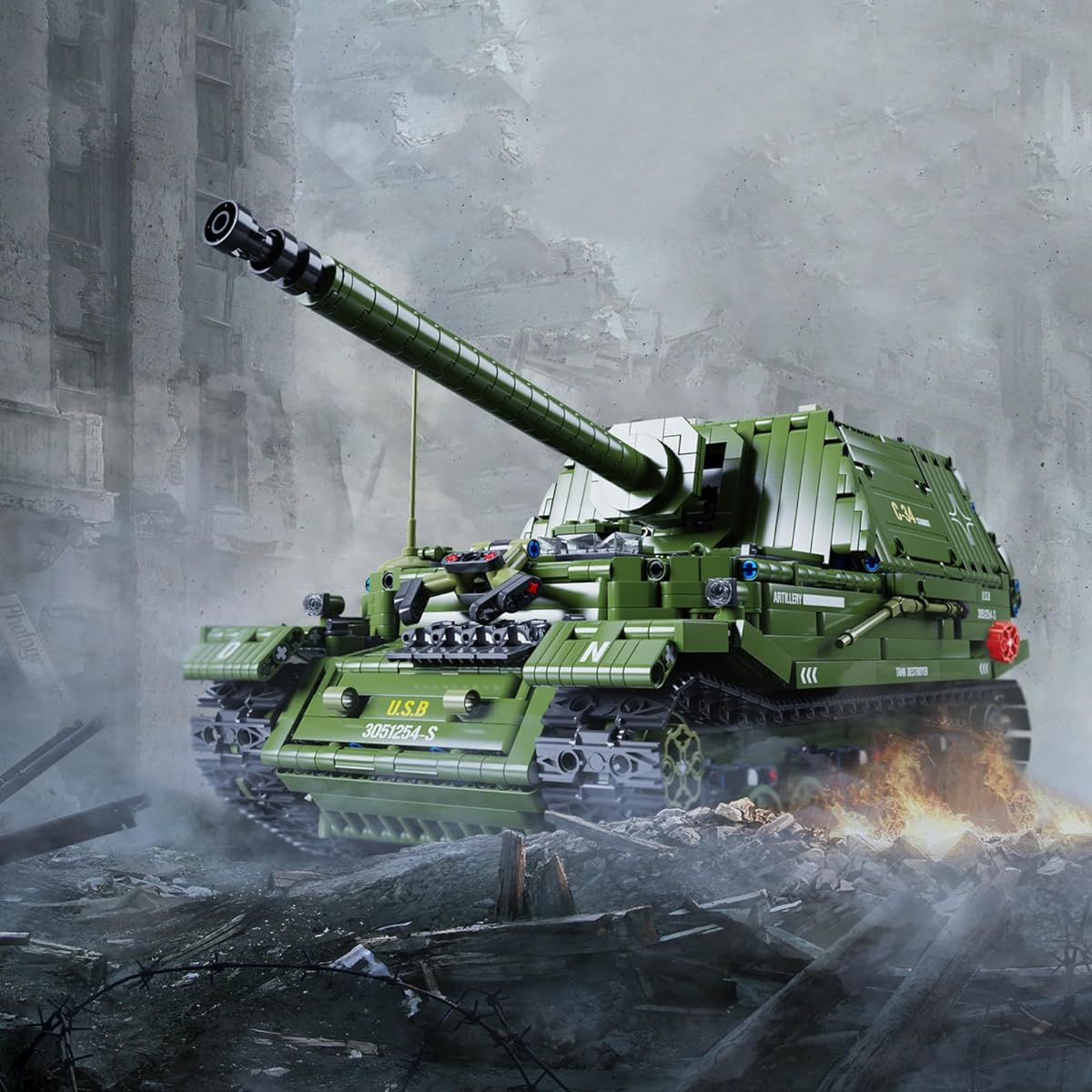 JMBricklayer Military Tank Destroyer Building Toy WW2 Army Battle Truck Tank Building Set for Adults Cool History Collection Model Display 61509 Toys Gifts for Teens and Adults (2,436 Pieces)