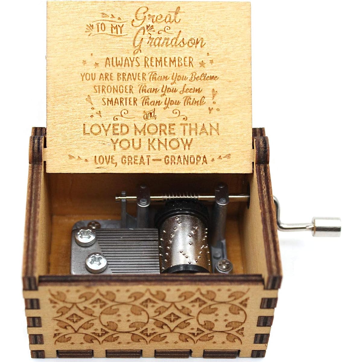 ukebobo Wooden Music Box - You are My Sunshine Music Box Box Great Grandma to Grandchild Gift for Kids - 1 Set