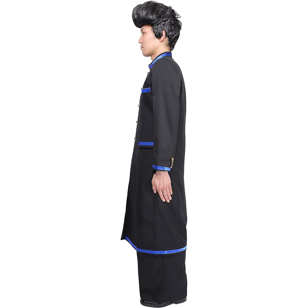 Clearstone Cosplay Halloween Long Run Gakuran Kisarazu Gakuran Kisarazu Blue Line Men's Blue Costume Fancy Dress Costume
