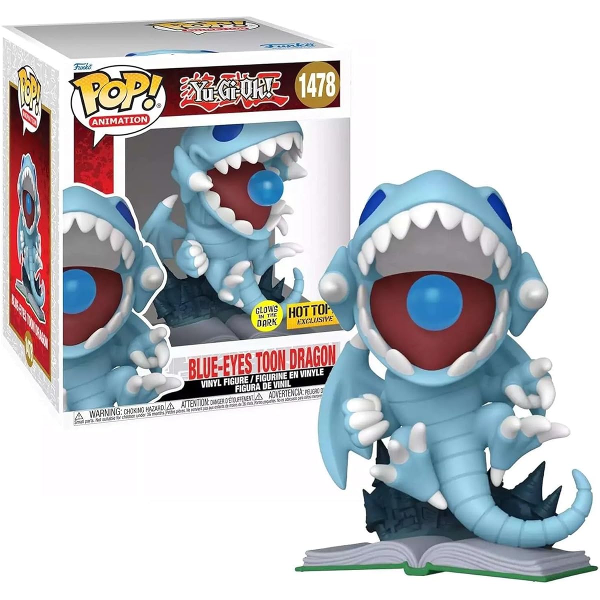 Funko POP! Anime Yu-Gi-Oh! - Super Blue Eyes Toon Dragon *Glow in the Dark* (Hot Topic Exclusive), 74713