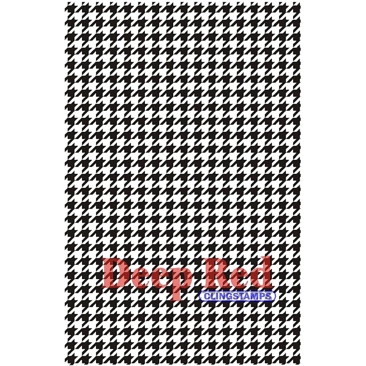 Deep Red Cling Stamp 4"X6"-Houndstooth Background (Parallel Import)