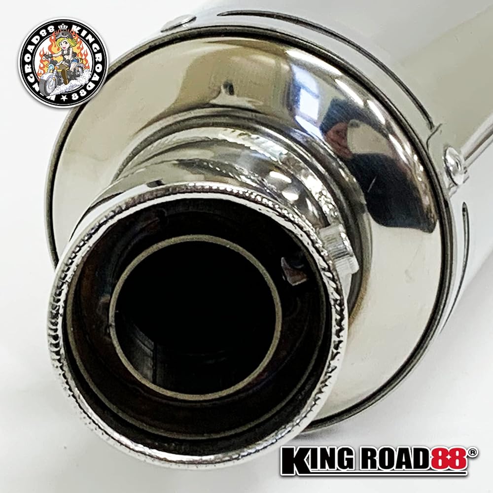 King Road 88 Varios Muffler Type I/Type II Type 1/Type 2 Varios 1 Varios 2 ZR250A/ZR250B KingRoad88 Stainless Steel Full Exhaust Muffler Silver