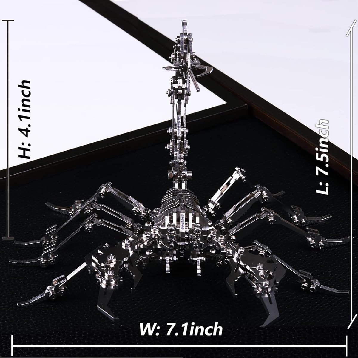 3D Metal Puzzle, 3D Puzzle Metal Puzzle Metal Model Kit YUEZUDPO 3D Scorpion DIY 190 Pieces 3D Jigsaw Puzzle Christmas Gifts for Men Women DIY Desk Ornaments