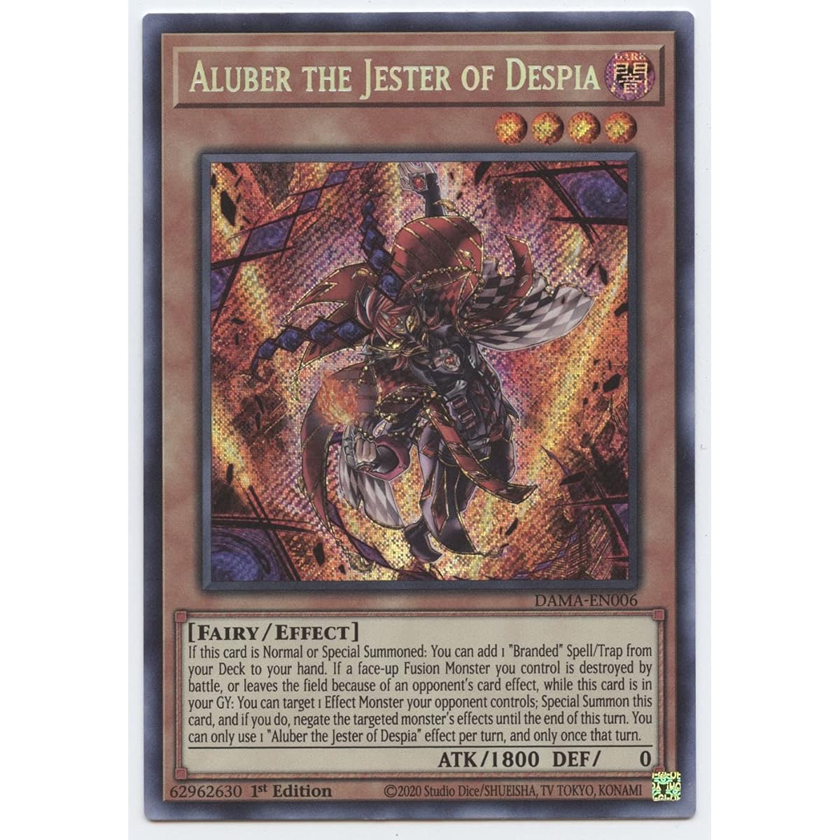 Aluber Death Spear Clown - DAMA-EN006 - Secret Rare - First Edition