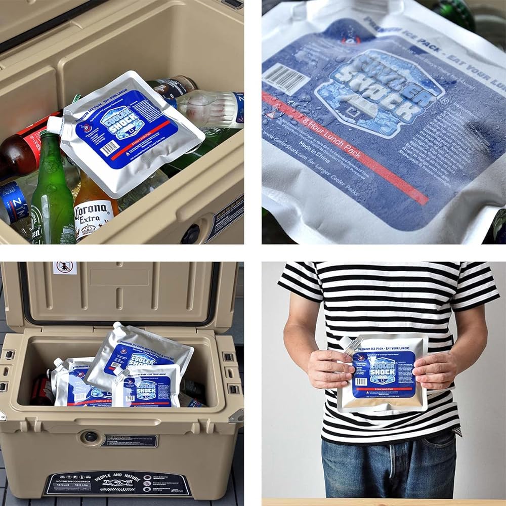 COOLER SHOCK Cold pack Long-term cold storage Powerful Colder than ice -7.8℃ Reusable Camping Barbecue Fishing Outdoor Shopping Cooler box Disaster prevention goods