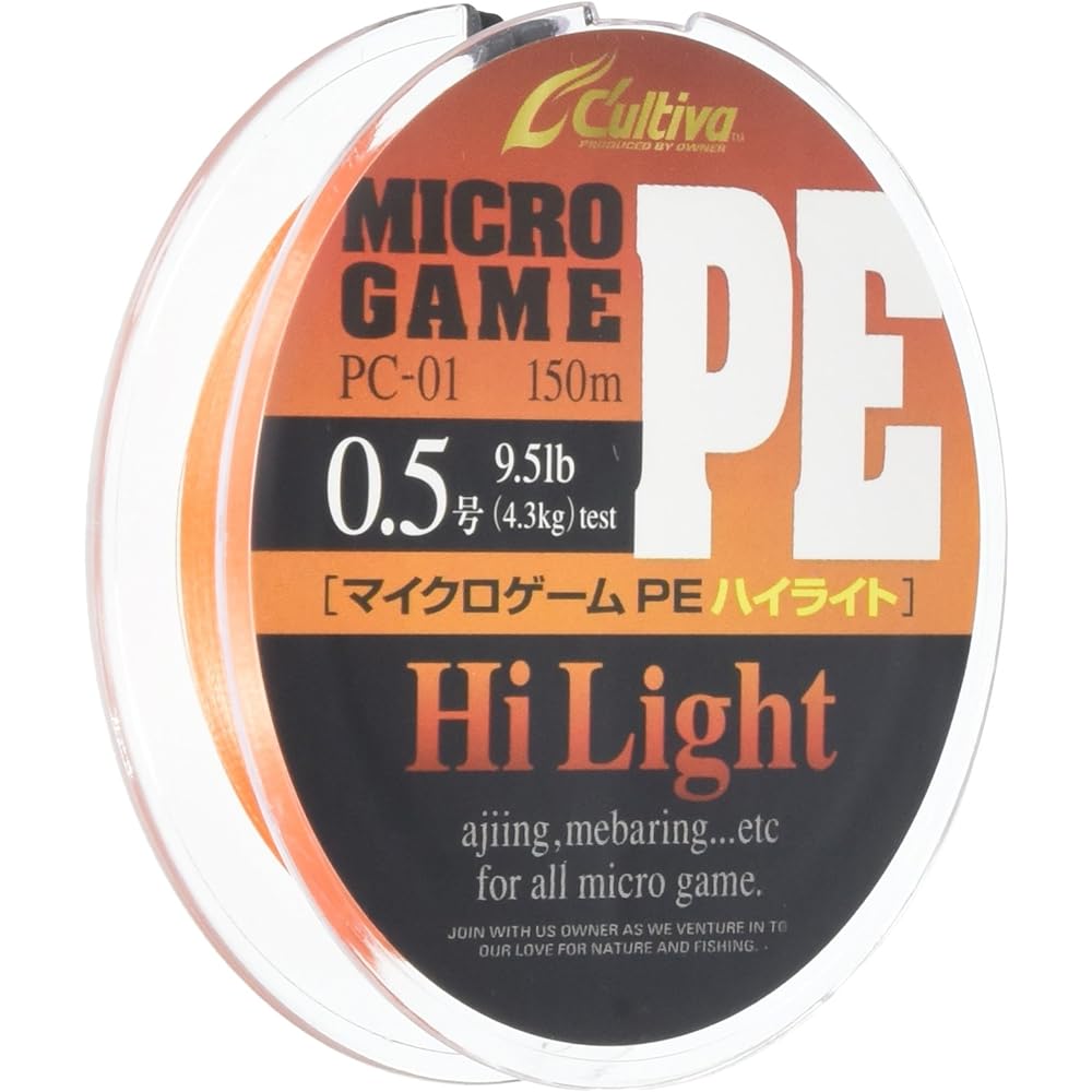OWNER PE Line Micro Game Highlight PC-01 150m Hot Orange