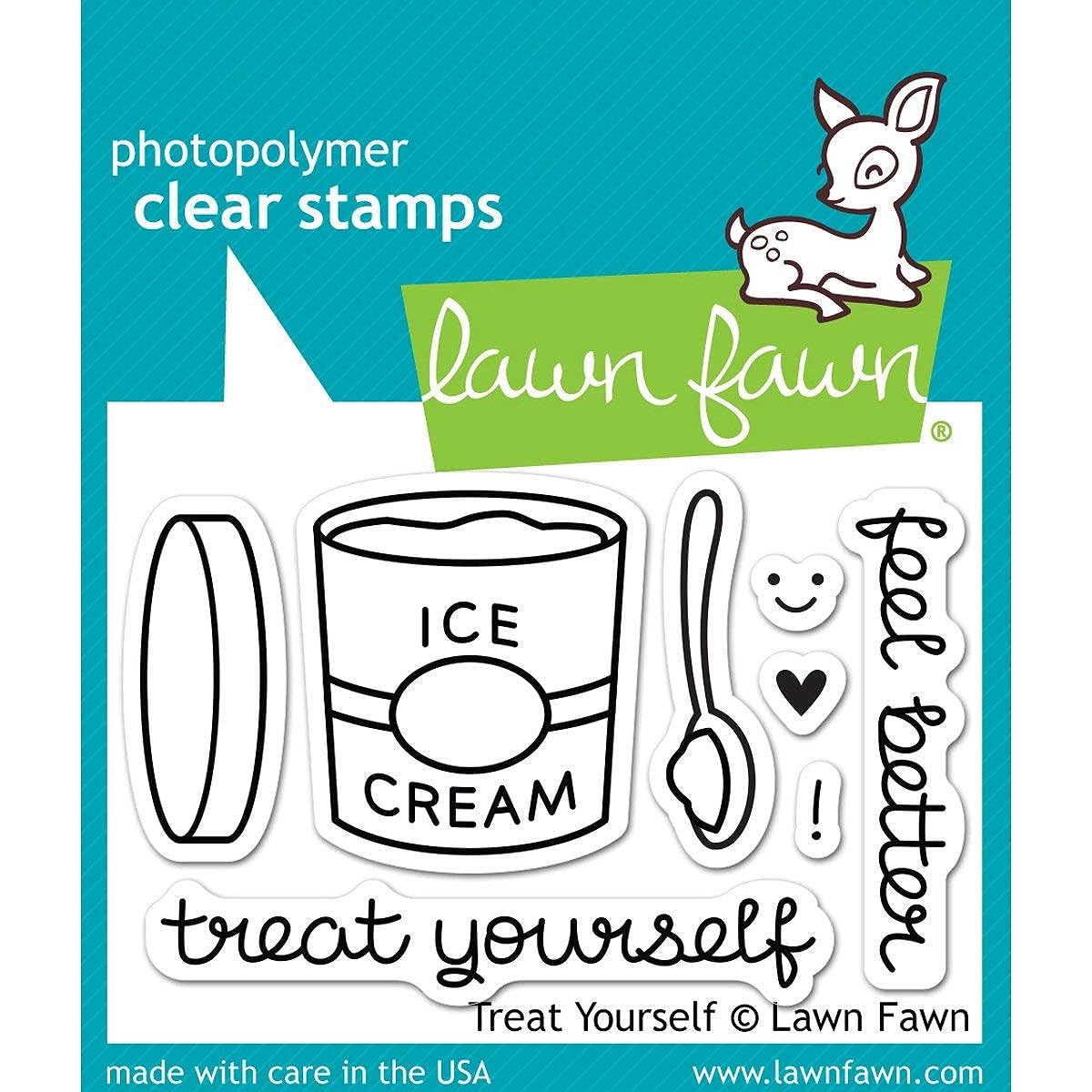Lawn Fawn Clear Stamps - LF897 Treat Yourself by Lawn Fawn