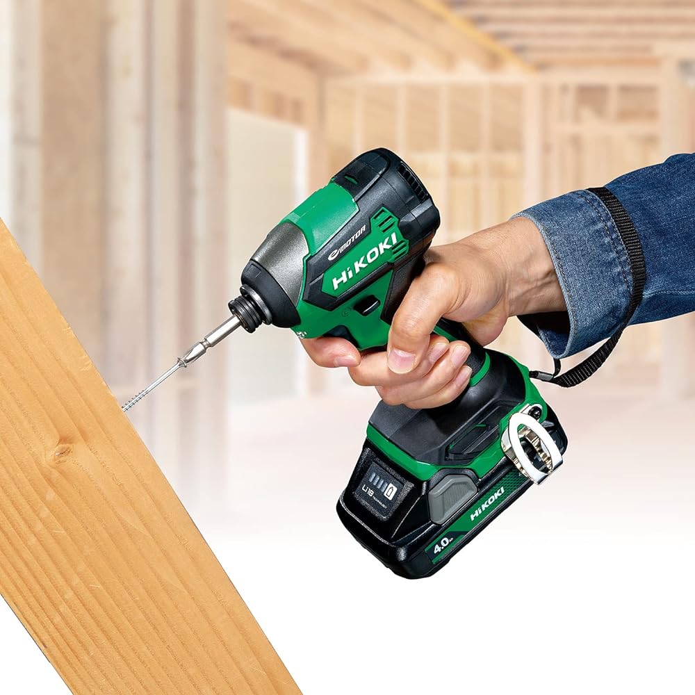 HiKOKI 18V Rechargeable Impact Driver Maximum Tightening Torque 175N・m Aggressive Green Storage Battery/Charger/Case/Bits Sold Separately WH18DE (NN)