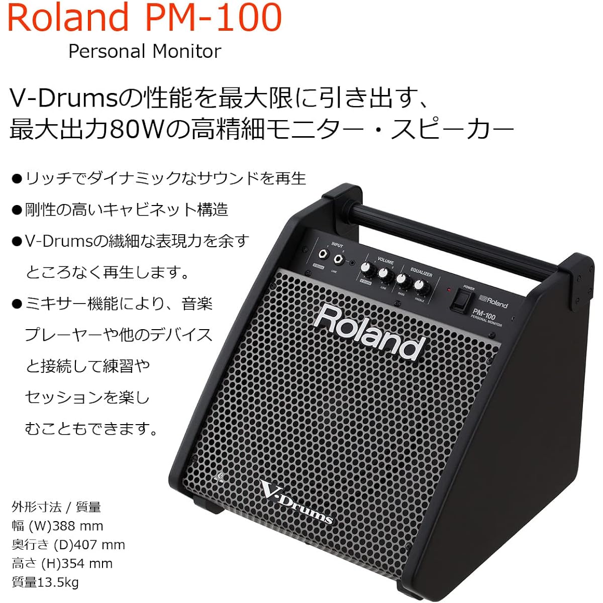 Roland/PM-100 Monitor speaker for electronic drums, genuine cable set