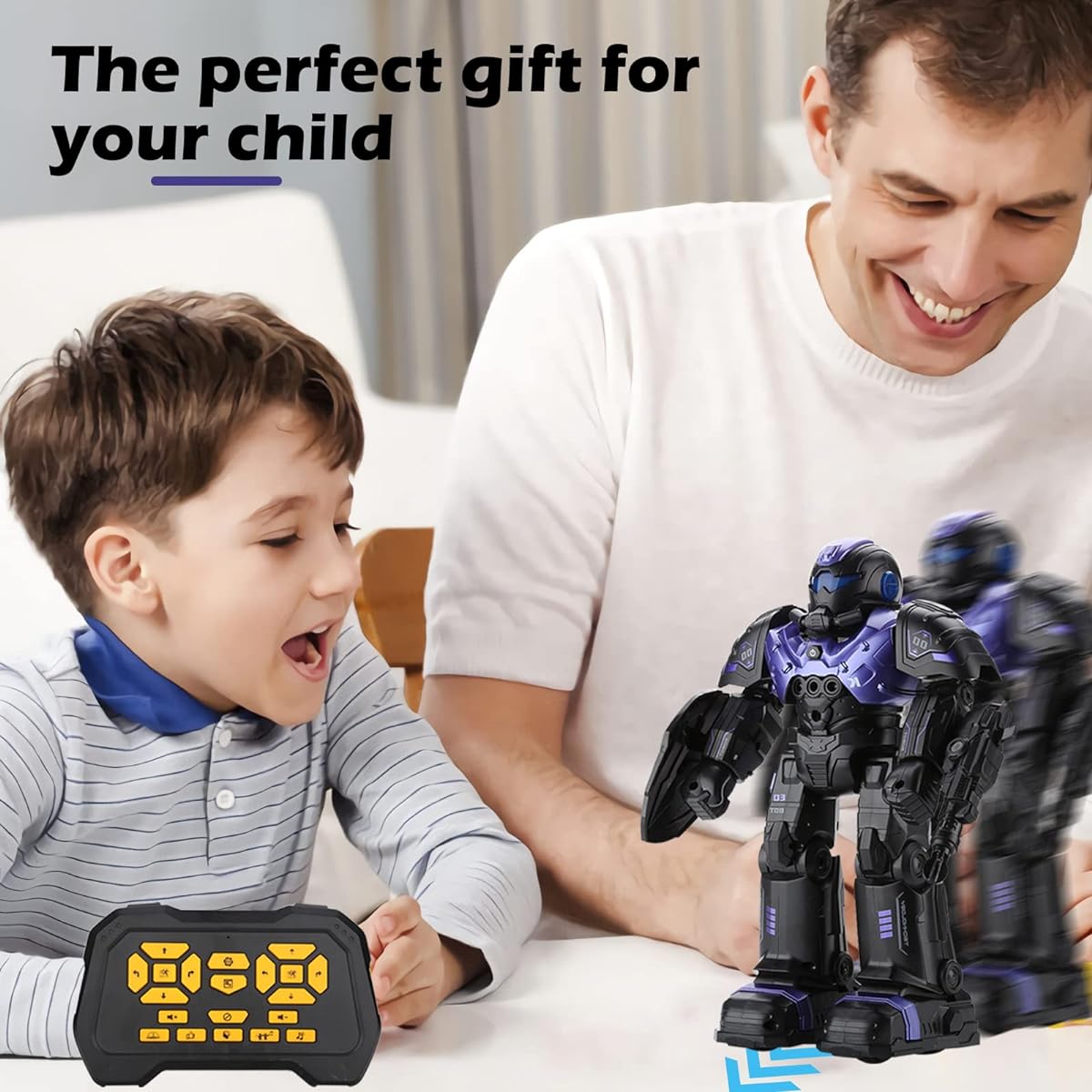 SWTOIPIG RC Robot Toys for Kids 3 4 5 6 7 8 Smart Programmable Robot with Gesture Sensing Remote Control Robot for Boys Girls 3 4 5 6 7 8-12 Rechargeable