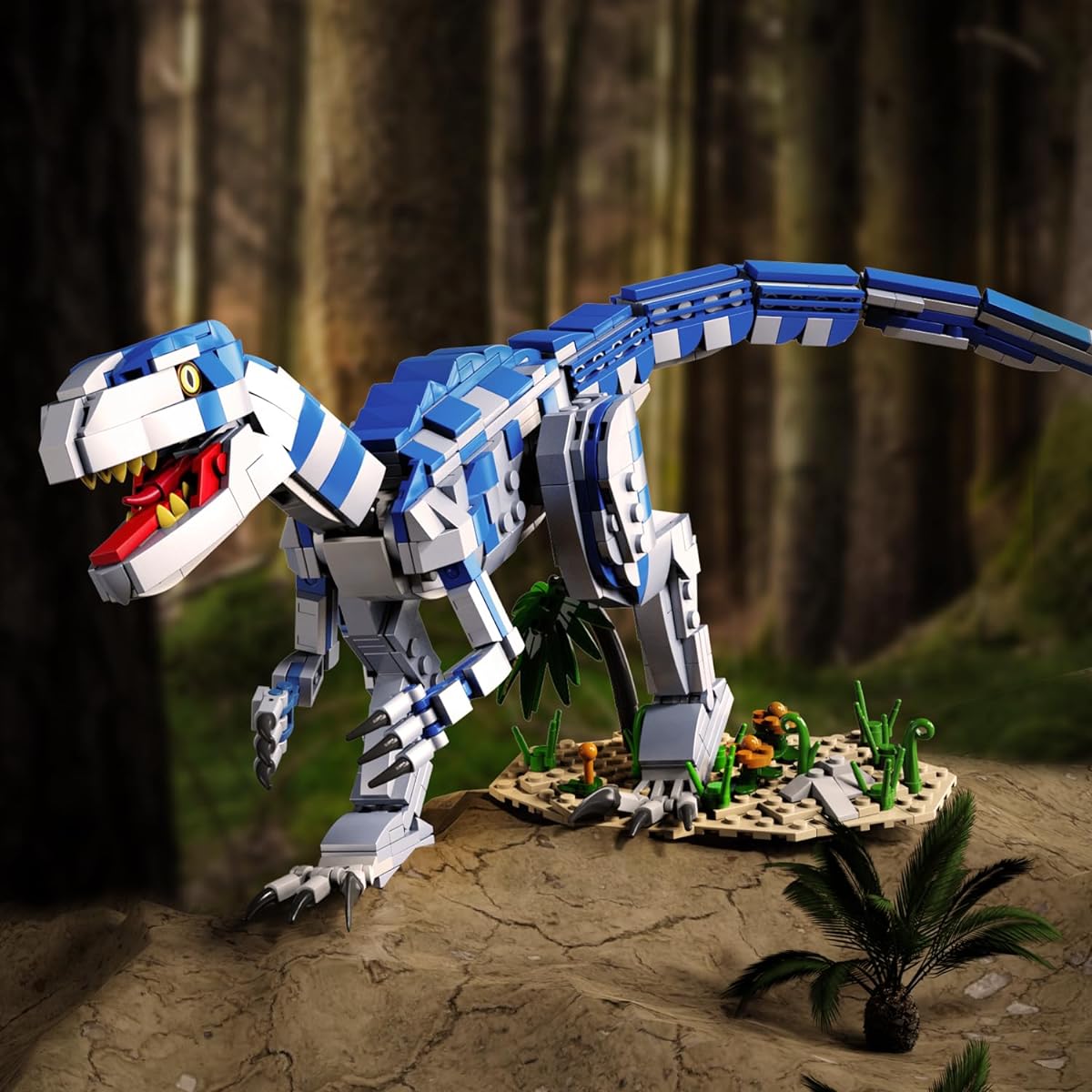 LEQUMOC L007, Dinosaur Building Set, Jurassic Velociraptor Mongoliensis, Dinosaur World Park, Set for Boys and Girls, Ages 4+, 649 Pieces