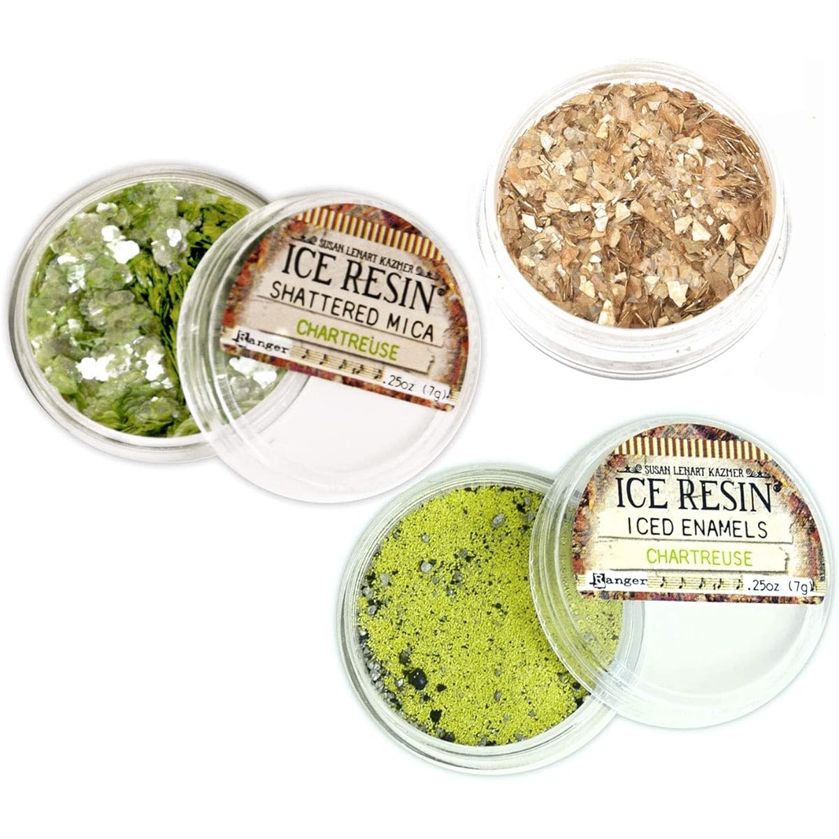 ICE RESIN Inclusion Set - Ice Enamel Glass Glitter Glitter Shards & Mica - Pack of 3, Blue