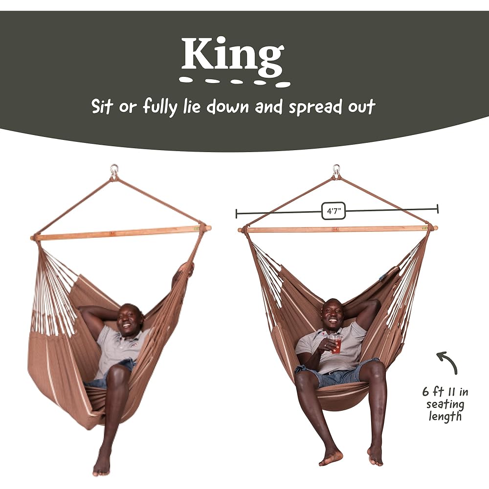 LA SIESTA Hammock Chair/Rounger Made of Organic Cotton Habana Chocolate