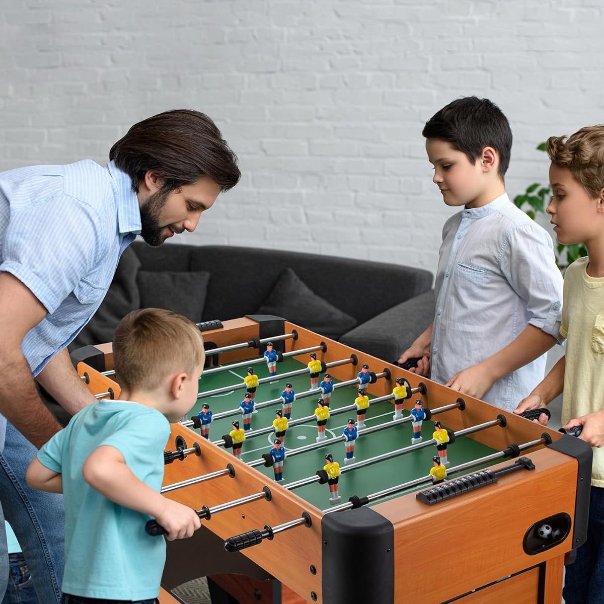 Foosball Table Game 48" Soccer Tabletop Standard Size Tabletop Player Rods Bead Style Scoring