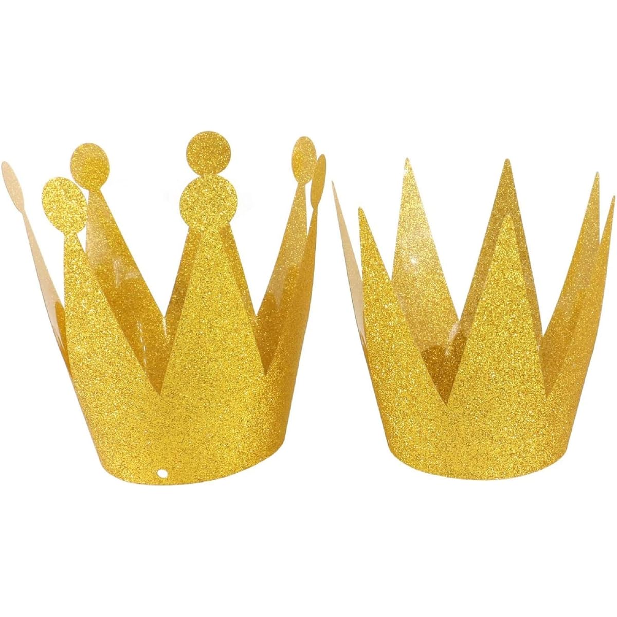 KUPOO Gold Crow Hat 12 Pieces Gold Birthday Crown Hat for Birthday Party Wedding Anniversary