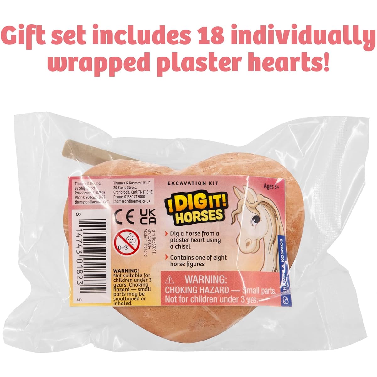 Thames & Kosmos I Dig It! Horse Dig Gift Set | 18 Dig Kit with Plastic Horse Figurines | Party Favors, Christmas Stuffers, Easter Baskets | Collect 8 Unique Horses