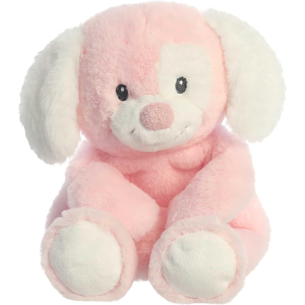 Ebba Playful Poofies Pup Baby Stuffed Animal - Soft & Cuddly Toy - Imaginative Play - Pink 12 Inches
