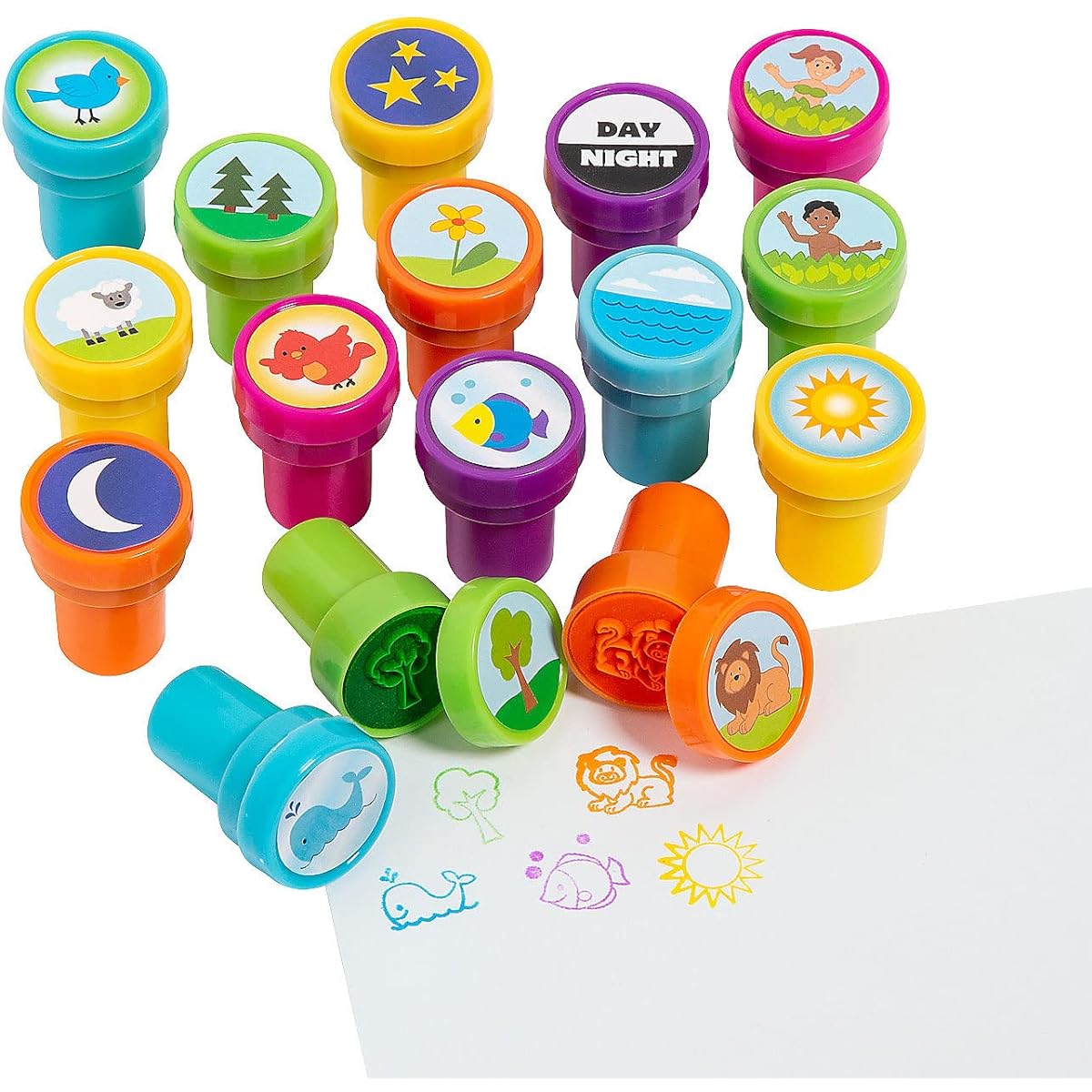Fun Express Creation Story Stamps 16 Pieces