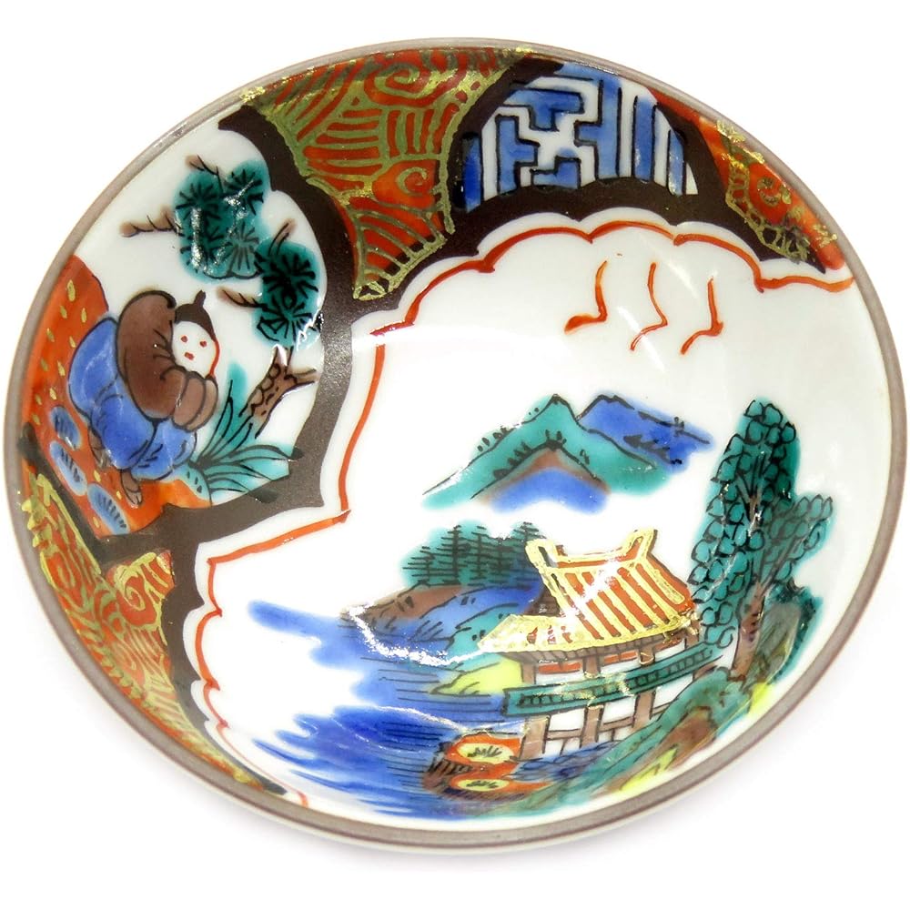 Kutani ware set cup (set of 5), period painting, pottery, luxury Japanese tableware, sake vessels, traditional crafts, brand