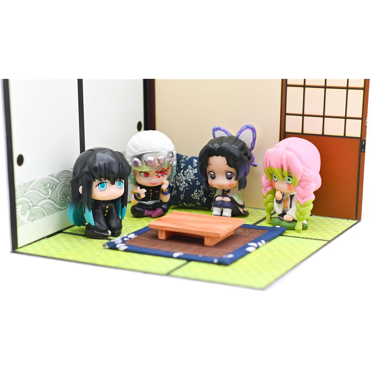 BGVEI Anime Figure Set of 4 Mitsuri Muichiro Tengen Shinobu PVC Collectible Toys for Fans 2.5 Inches