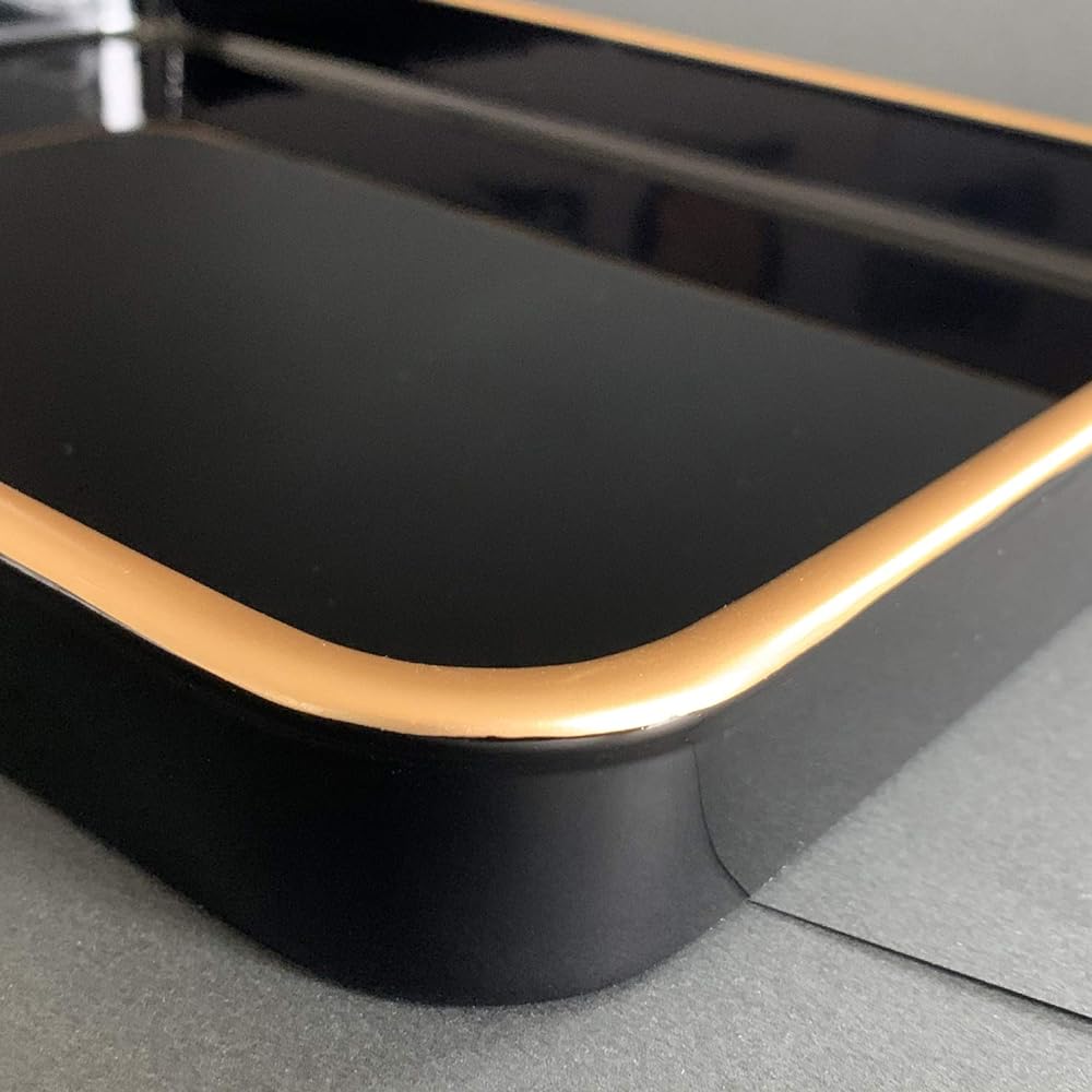 Nagatoya Shoten Kishu Certificate Tray, Gold Rim, Wooden, Lacquered, Shakusan BN-13KMU Compatible with A4 Certificate Paper