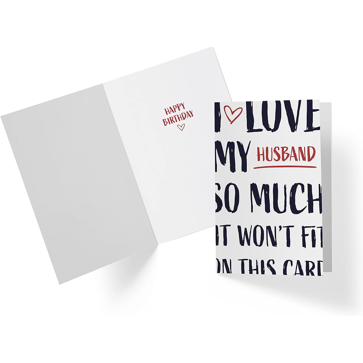Sweet and Funny Birthday Cards Birthday Cards for Husband Happy Birthday Card for Him Single Large 5.5 x 8.5 Greeting Card Birthday Card for Husband Birthday Card Birthday Card for Husband from Wife Karto - This Much Husband