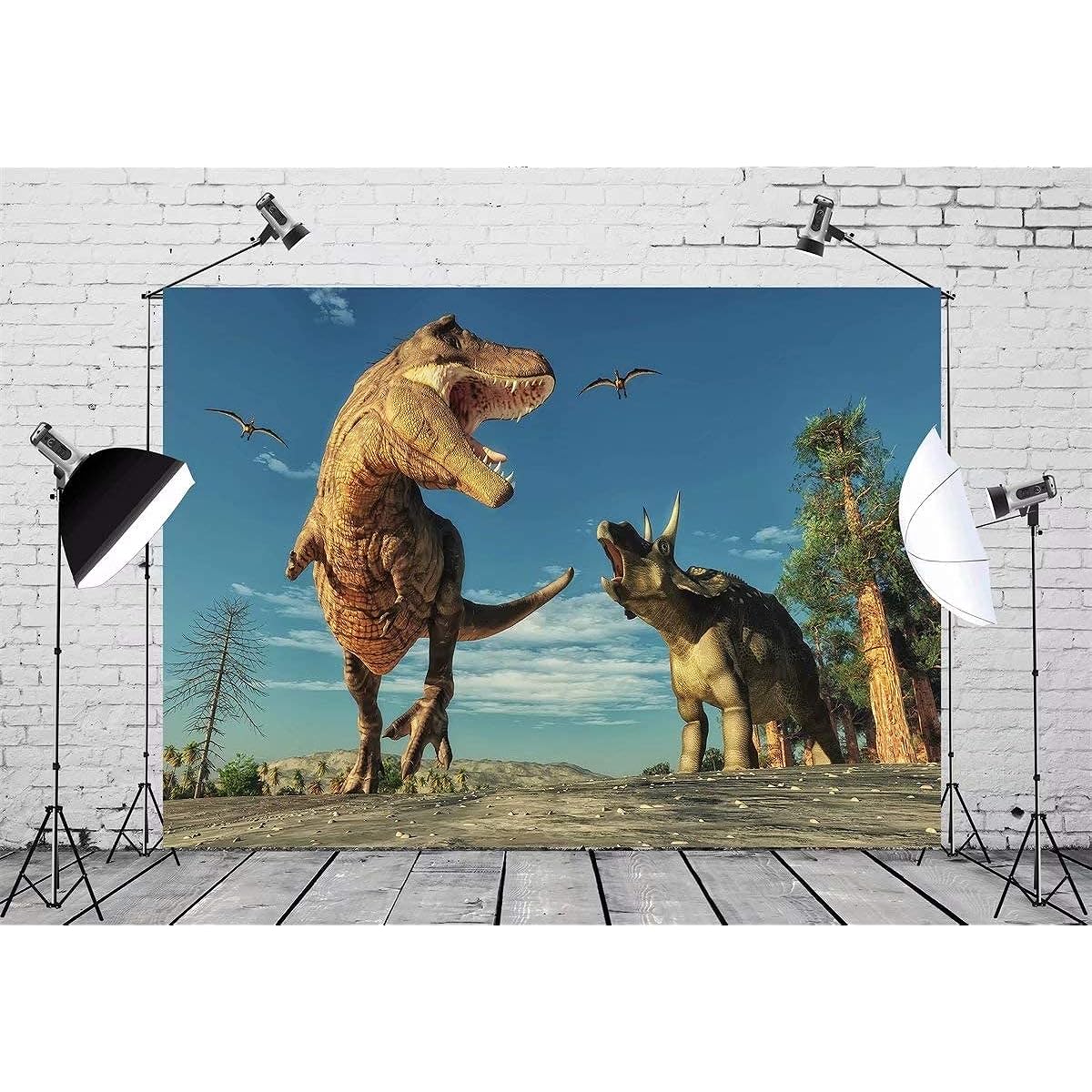 BELECO 7x5ft Dinosaur Backdrop Tyrannosaurus Themed Jurassic Park Photography Backdrop Birthday Party Banner Baby Shower Boys Girls Photography Backdrop Props