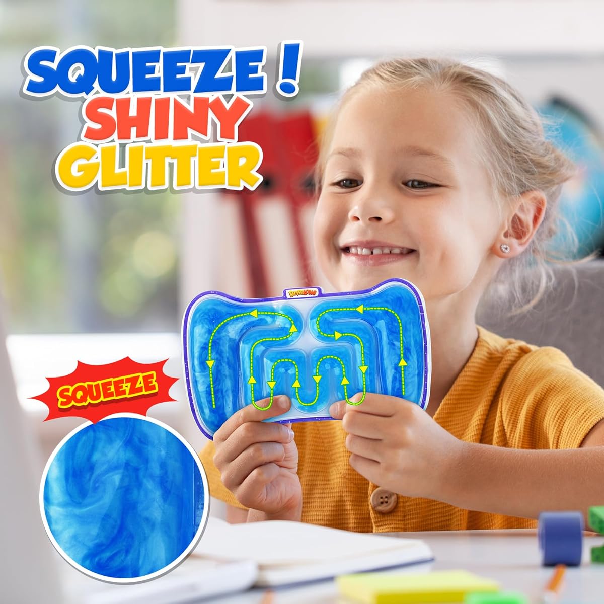 Squishy Autism Sensory Toys for Kids - Fidget Toys, Sensory Tubes with Goo, Squishy Sensory Toys for Autistic Children, Calming Toys, Anxiety, Classroom Giveaways, Goodie Bag Stuffers