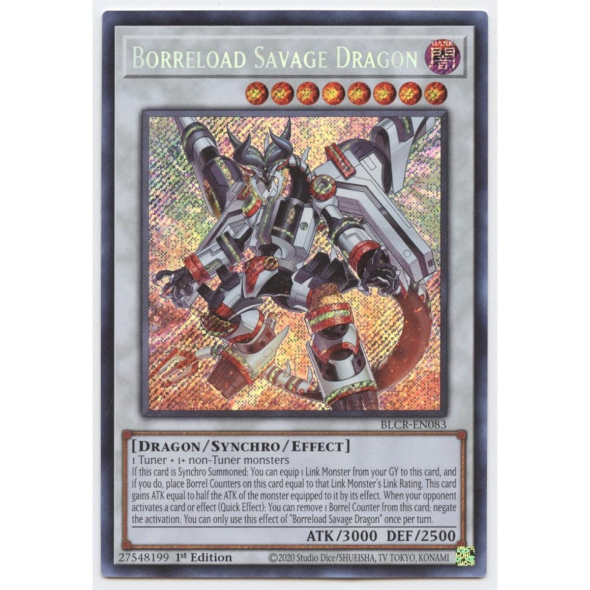 Borreload Savage Dragon BLCR-EN083 Secret Rare First Edition