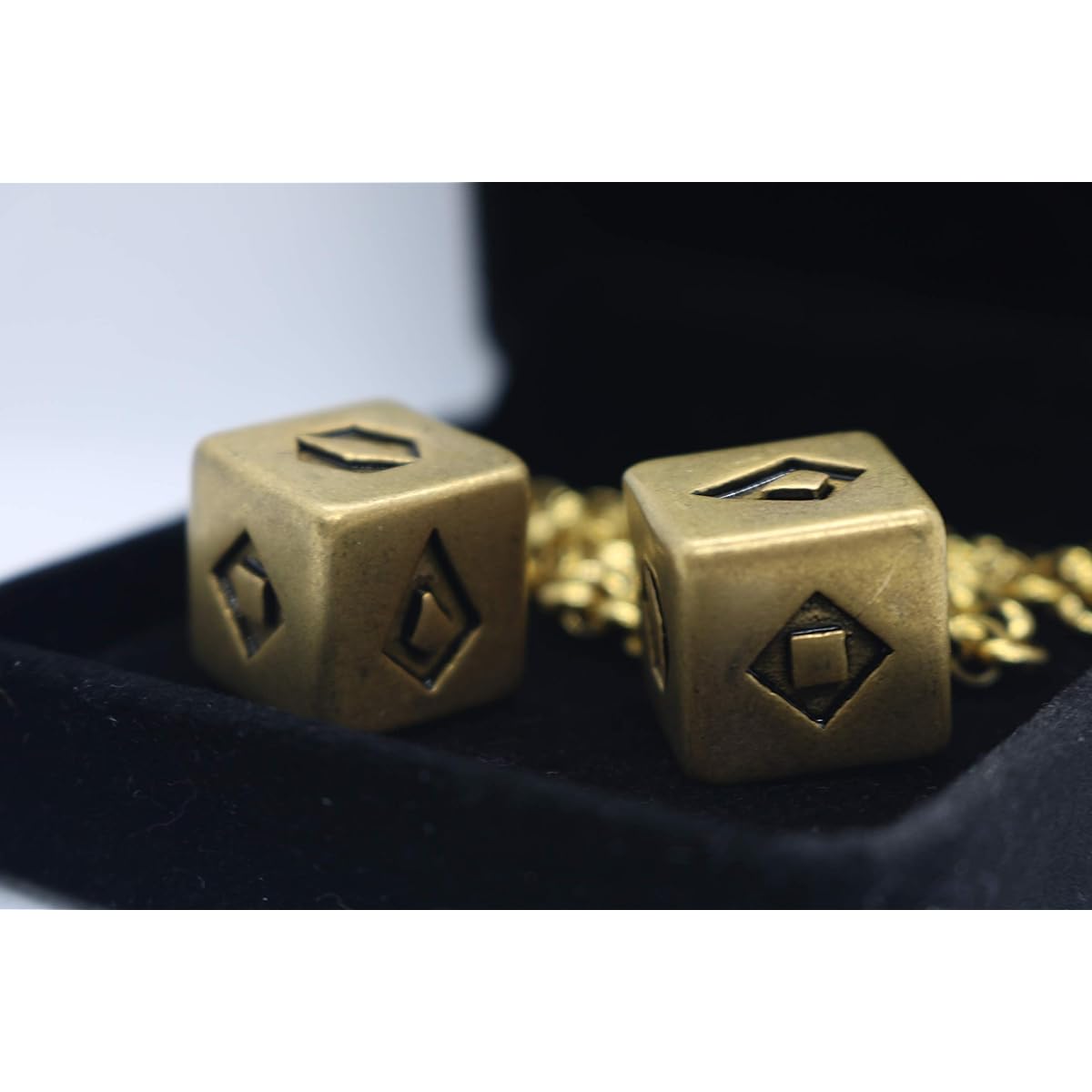 Smuggler's Dice Accurate Stainless Steel Gold Plated Deluxe Solo Dice US Size: 16.5mm Color: Gold
