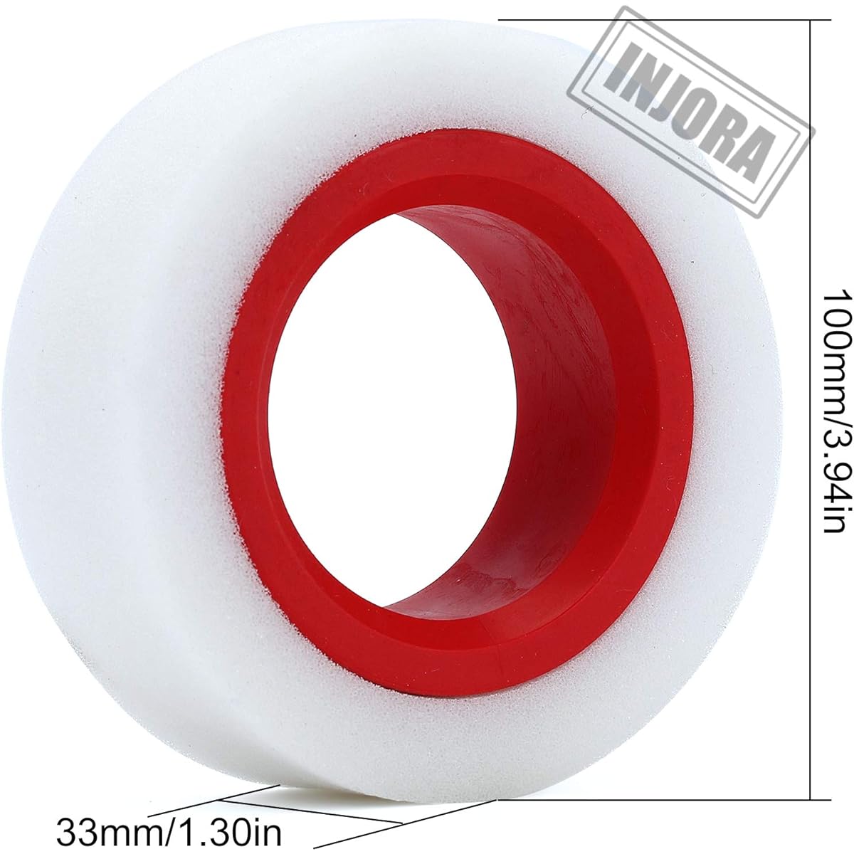 INJORA RC Tire Foam 4pcs 1.9inch 1.9inch Wheel Tires Dual Stage Soft Rubber Inner/Outer Foam Insert for RC Crawler Axle SCX10 90046 TRX4