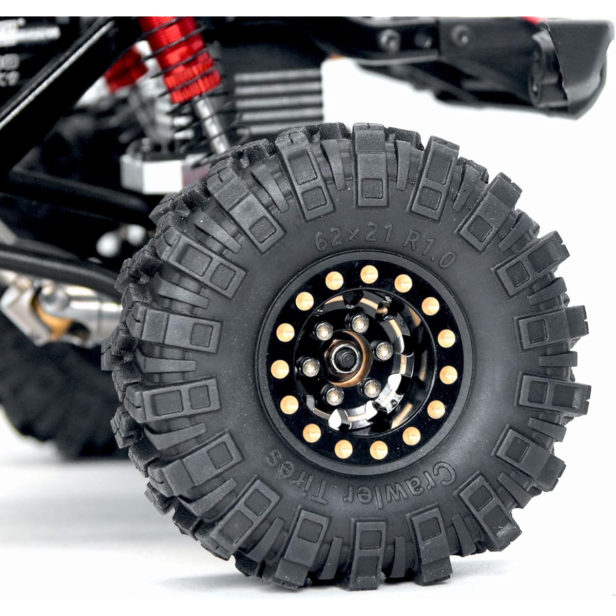 OGRC 1.0 RC Wheel Brass Minus Offset 7mm Wheel SCX24 C10 JLU Deadbolt for Gladiator Bronco 1/24 Crawler Car - 190g
