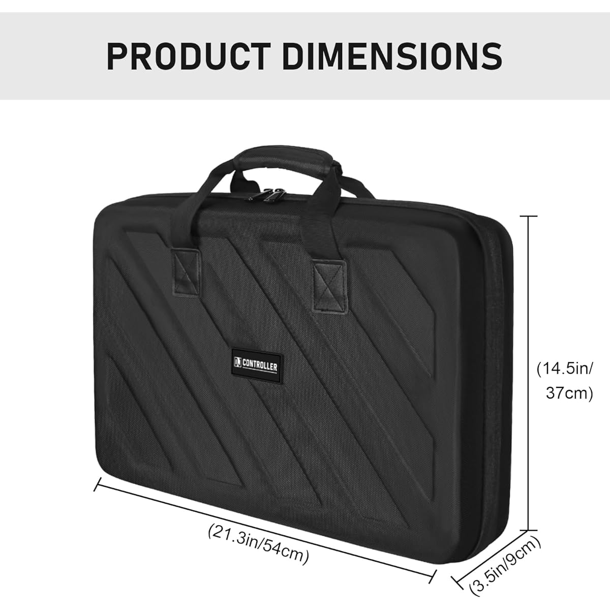 LVKAYCE Hard Case for Pioneer DJ Controller DDJ-FLX4/DDJ-400/DDJ-SB2/DDJ-200/DDJ-SB3/DDJ-RB Protective Carrying Storage Bag, Black (S-20.8 x 14.5 x 3.5 inches)