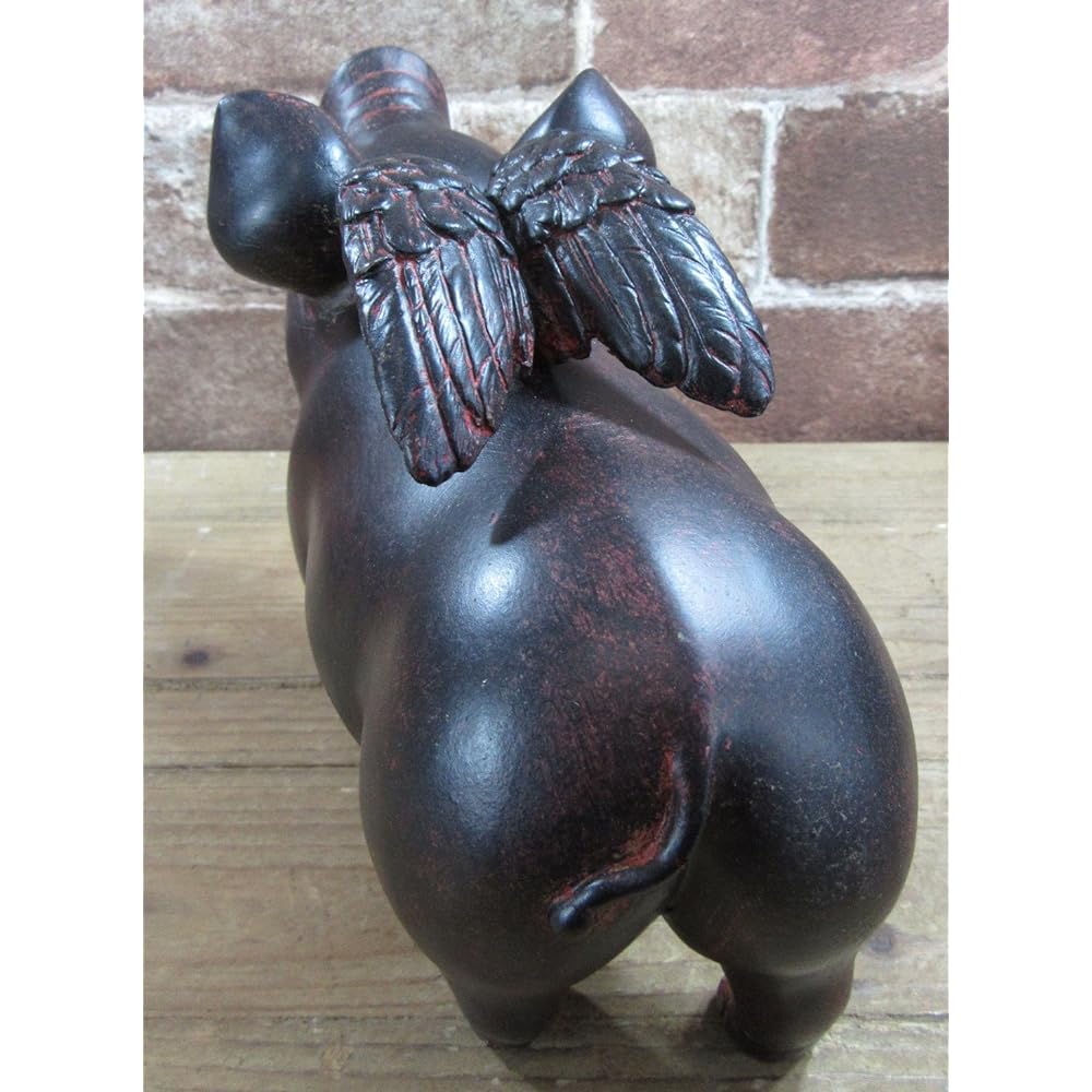 Toyo Sekisou Animal Ornament Angel (Pig) 11091 Approx. 18.5 x 8.5 x 14cm