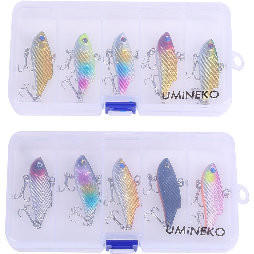 Umineko (UMiNEKO) 55mm 5cm10g Set of 10 Vibration NKVB001 KEEP Range Vibration Lure Case Seabass Horse Mackerel Rockfish Management Fishing Area Lure