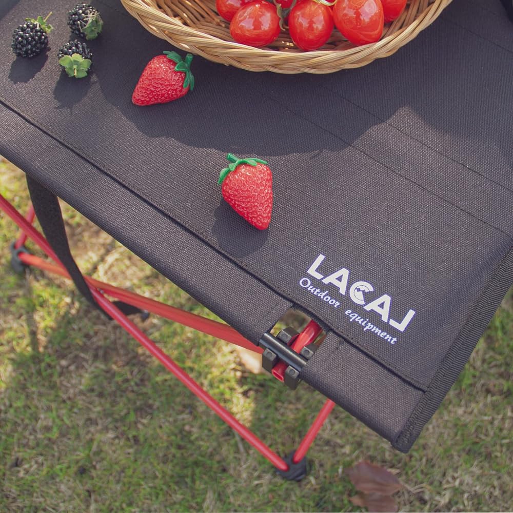 LACAL Camping Table, Folding Table, Foldable, Compact, Portable, Lightweight, 0.73kg, Aluminum, Picnic, Solo Camping, Load Capacity: 30KG