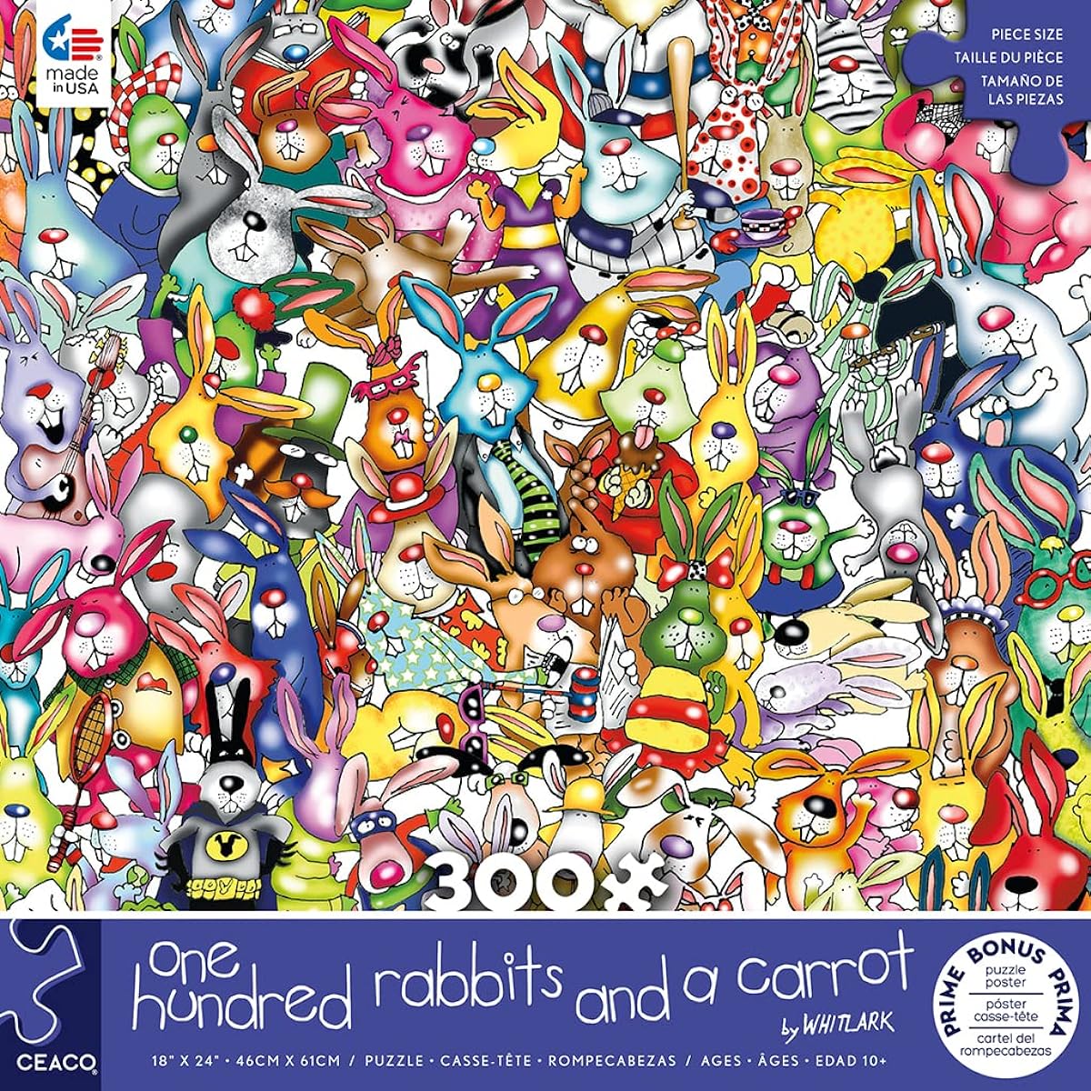 Ceaco - Kevin Whitlark - 100 Rabbits and Carrots - 300 Piece Jigsaw Puzzle