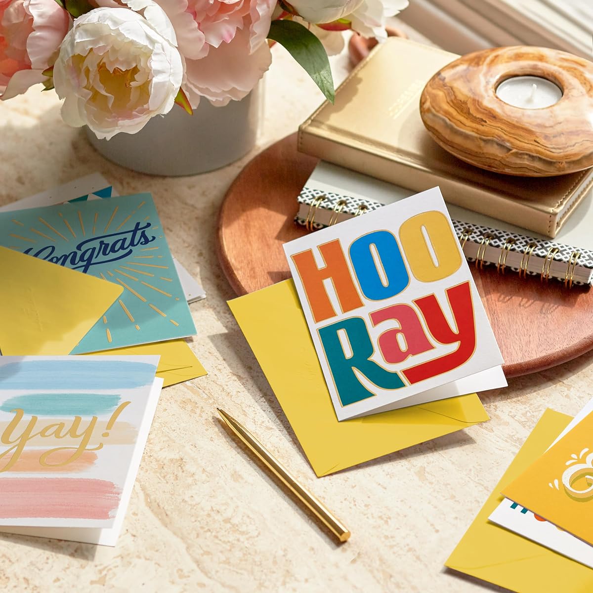 Hallmark Congratulations Card Assortment (24 Cards with Envelopes) for Graduations, Promotions, Engagements, New Jobs, Baby Announcements
