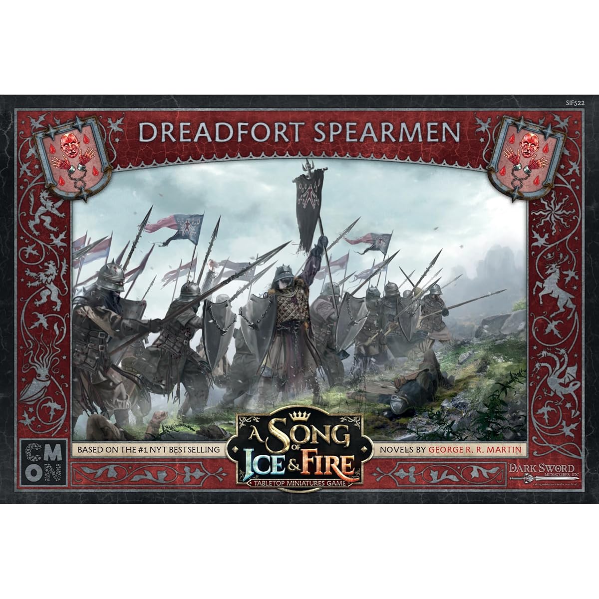 CMON A Song of Ice and Fire Tabletop Miniatures Game Dreadfort Spearmen Unit Box Teen and Adult Ages 14+ 2+ Players 45-60 Minute Playtime