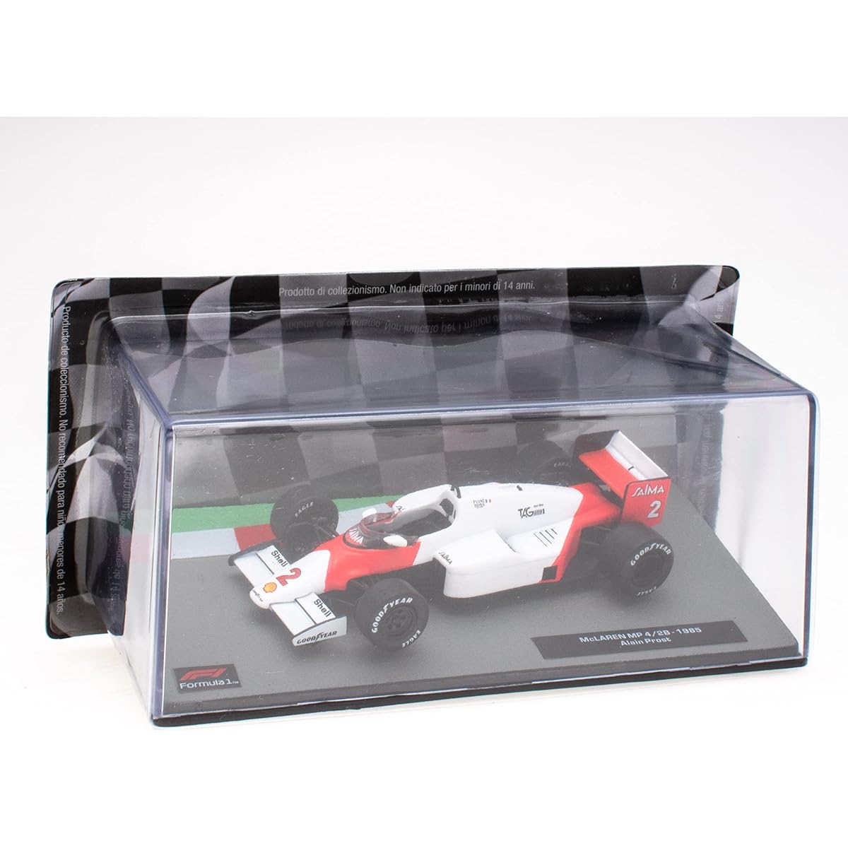 OPO 10 - Miniature Car Formula 1 1/43 MCLAREN MP4/2B - Alain Prost - 1985 - Compatible with F1 FD051