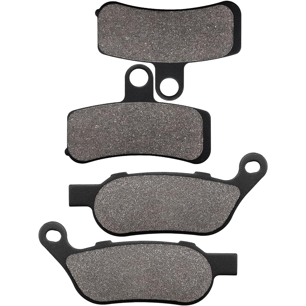 Cyleto Front and Rear Brake Pads Harley-Davidson FLS Softail Slim 2012-2014 / FLSTC Heritage Softail Classic 2008-2014 / FLSTN Softail Deluxe 2008-2014
