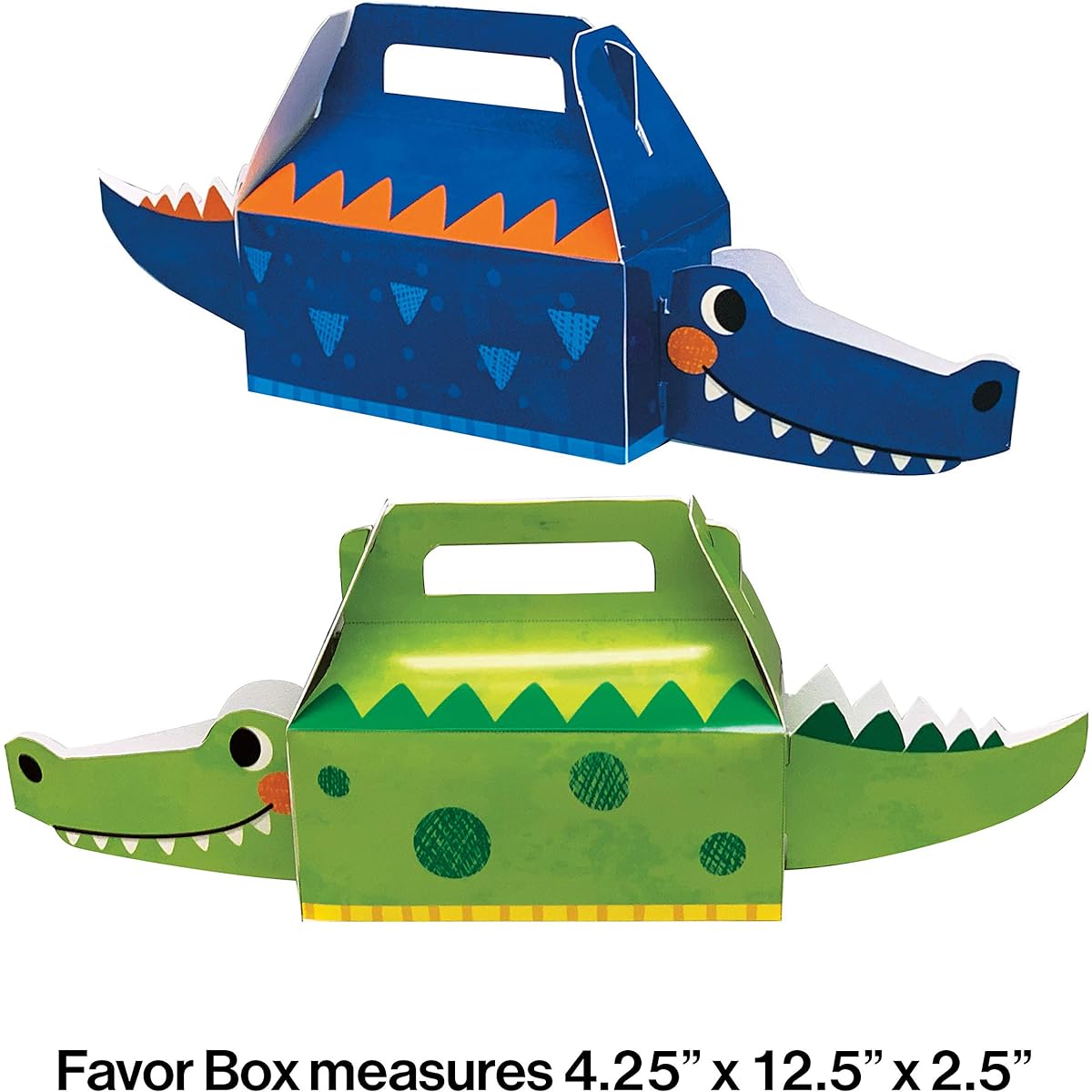 Alligator Birthday Party Paper Favor Boxes (4pcs)