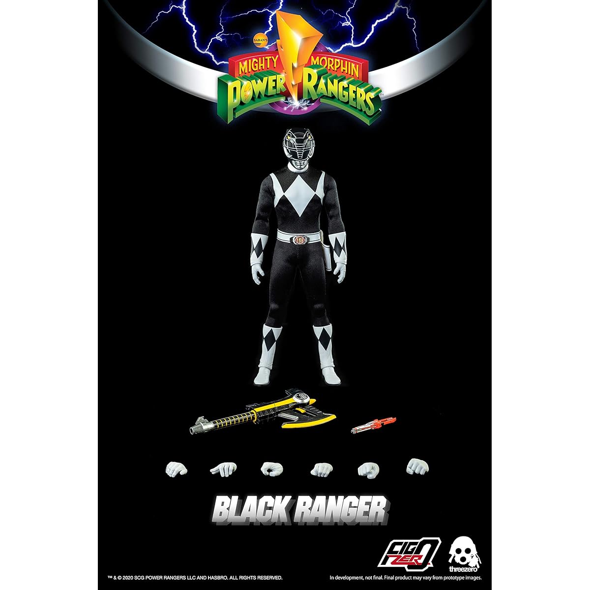 THREEZERO - Mighty Morphin Power Rangers Black Ranger 1/6 Scale ActionFigure (Net)