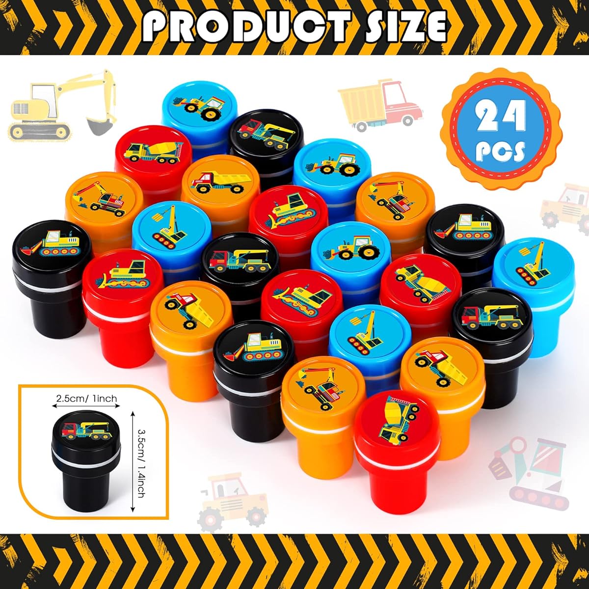 Aoriher Construction Truck Stampers, Construction Party Favors, Truck Party Favors, Self Inking Stamps, Classroom Rewards, Party Treats, Kids Birthday Party Supplies