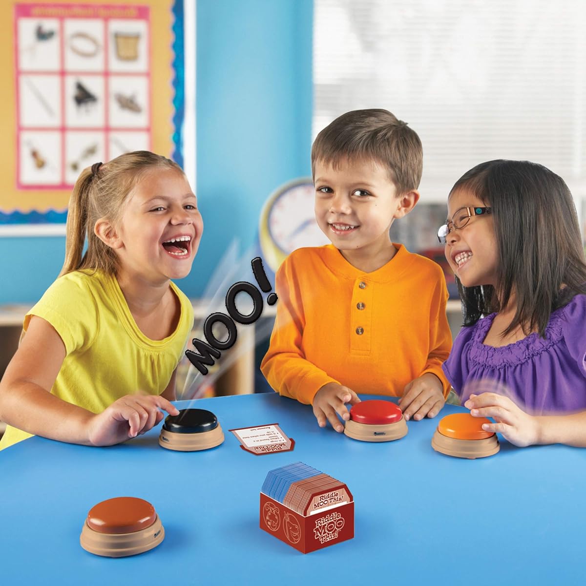 Learning Resources English Learning Materials Riddles Card Game Animal Sound Buzzer 4 Types LER3772 Authentic Product